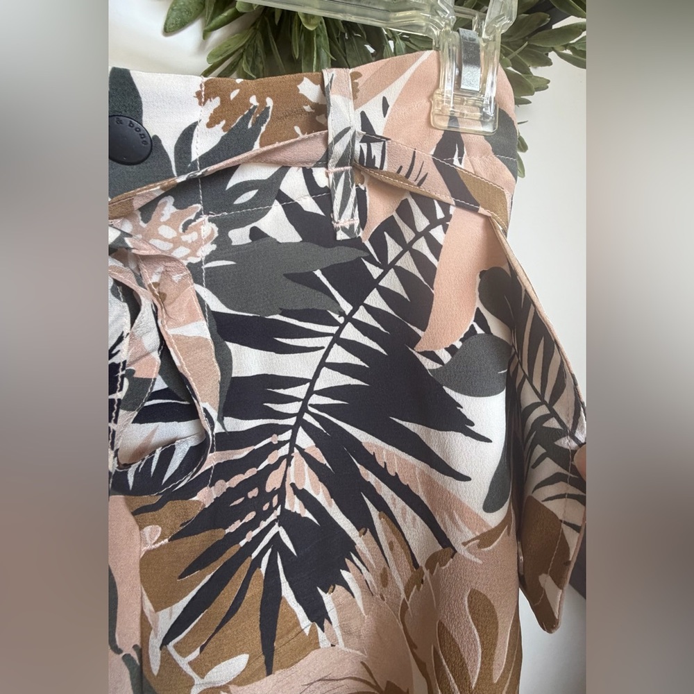 rag & bone Victoria Tropical 100% Silk Wide Leg Pants Floral Resortwear Sz 00 - Picture 5 of 16